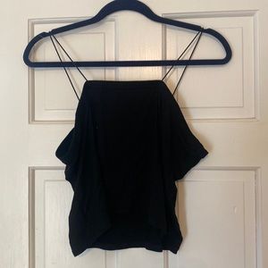 simple black crop top